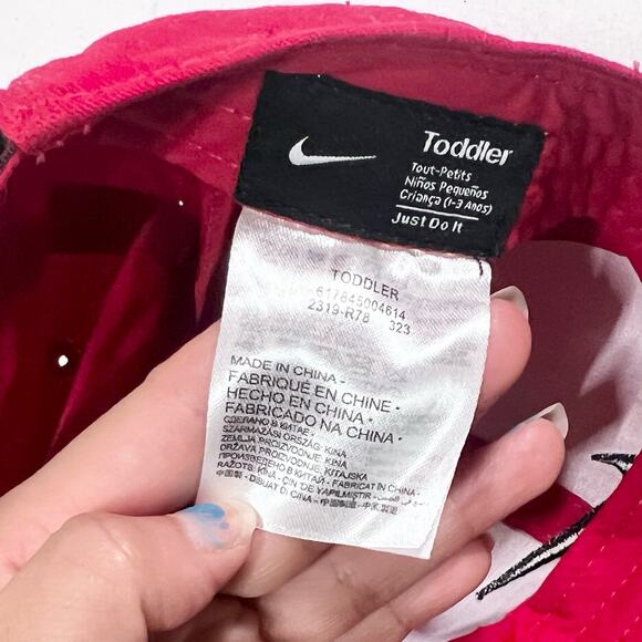 Nike Dri-Fit Hat Cap University Red Just Do it For Toddler Size 1-3 Year Old New - Picture 4 of 5
